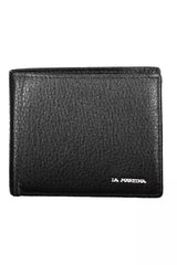 Sophisticated Black Leather Dual Compartment Wallet