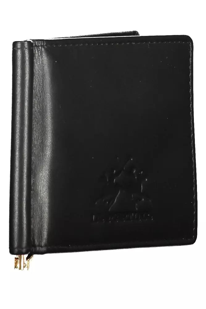 Κομψό πορτοφόλι Black Leather Money Clip