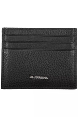 Sleek Black Leather Card Holder