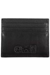 Sleek Black Leather Card Holder