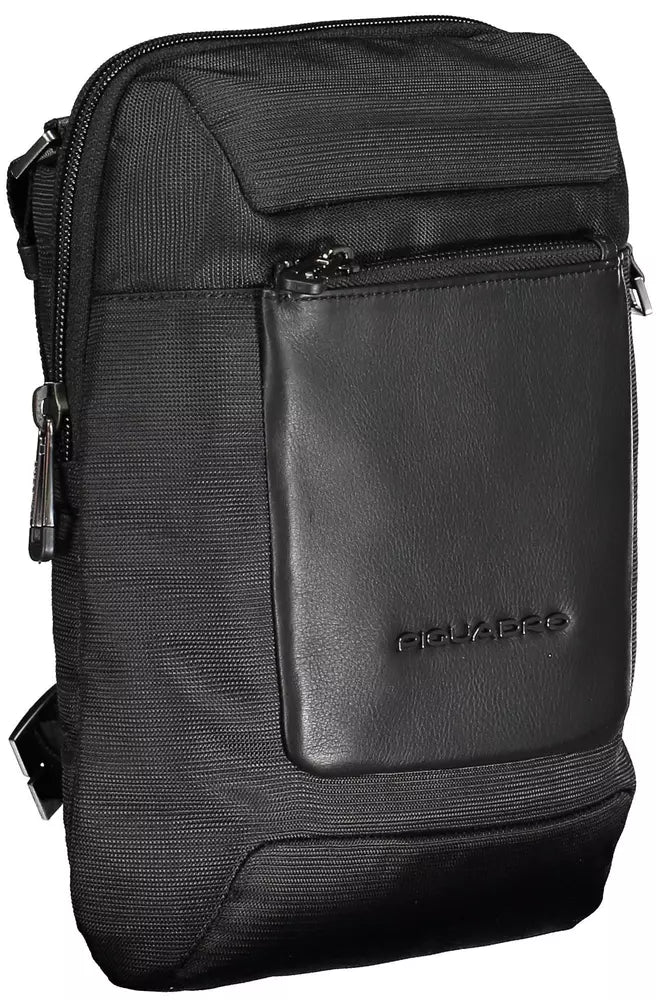 Sleek Black Material reciclado Bolso de hombro