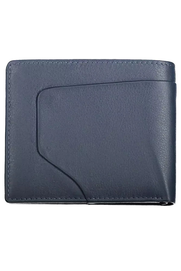 Blue Leather Men Wallet