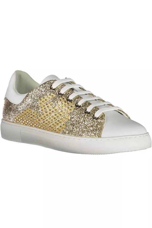 Sneaker sportive in oro scintillanti