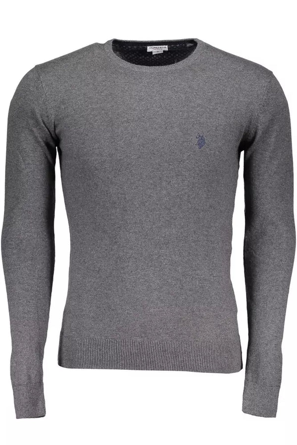 Gray Cotton Men Sweater