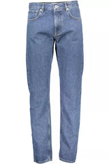 Sophisticated Blue Cotton Jeans