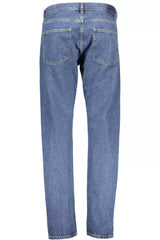 Sofisticati jeans di cotone blu