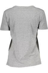 Chic Grey Logo Tee mit breiter Ausschnitt