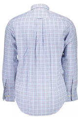 Elegante camicia a maniche lunghe azzurra