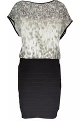 Chic Contrast Detail Kurzarm Kleid