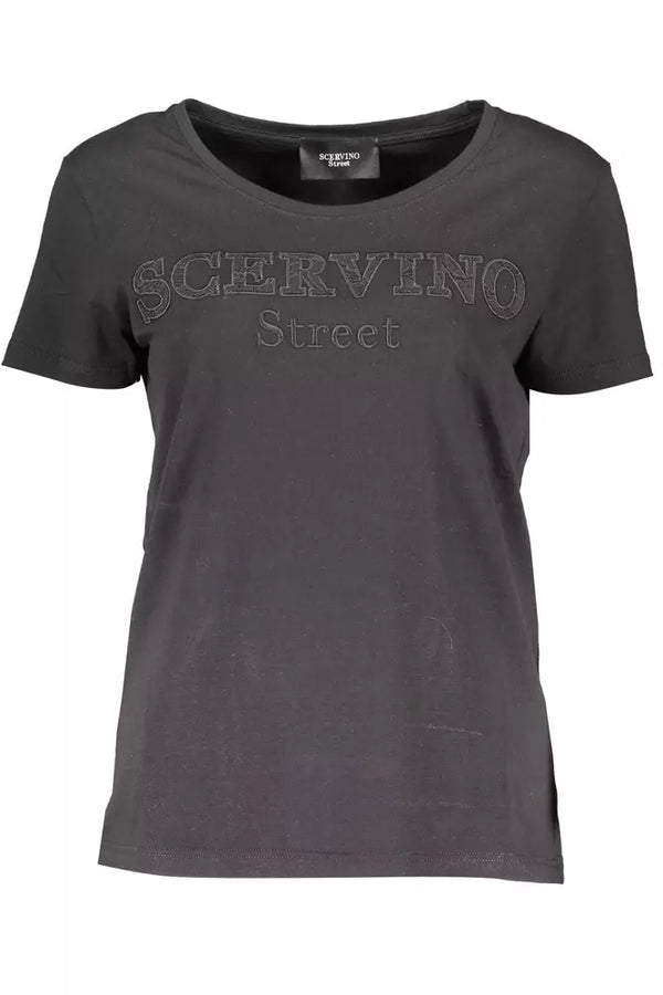 Tee logo ricamato chic con accenti contrastanti