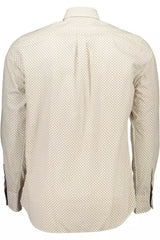 Elegant White Cotton Long Sleeve Shirt