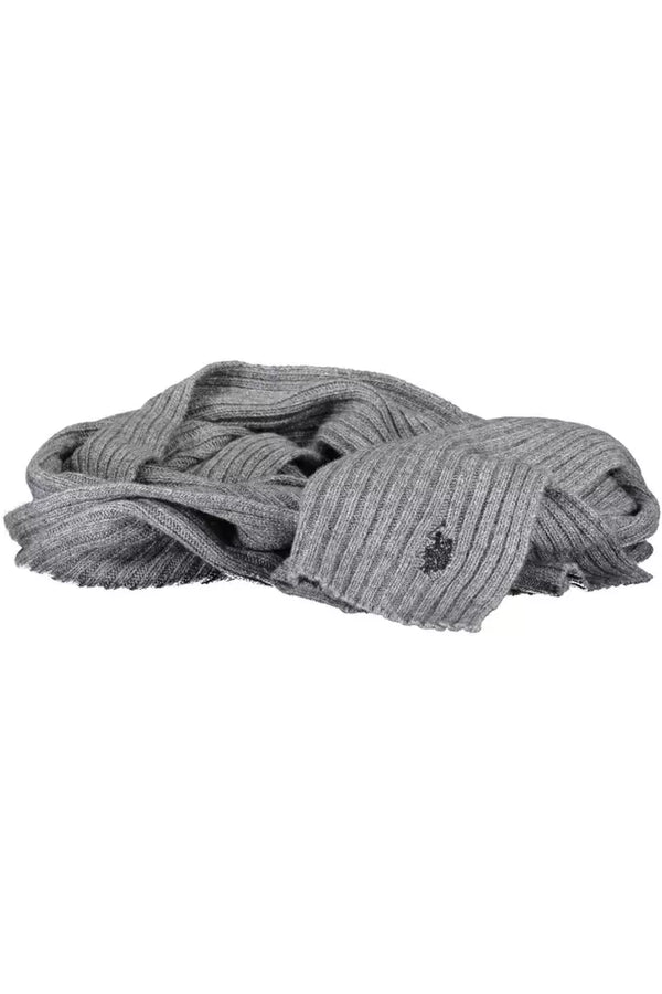 Eleganter grauer Woll-Woll-Cashmere-Mischschal