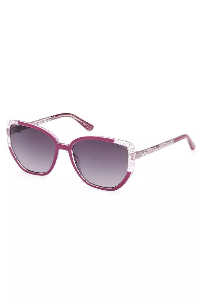 Lunettes de soleil à cadre carré violet chic