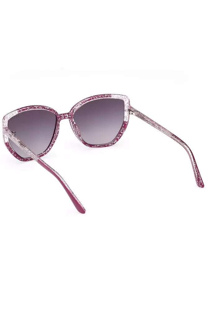 Lunettes de soleil à cadre carré violet chic