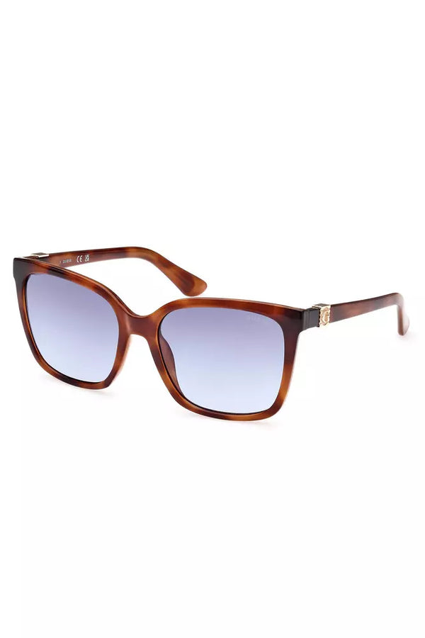 Chic Square Frame Sonnenbrille mit hellblauem Objektiv