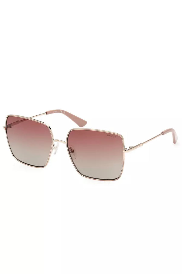 Elegante goldene Quadratrahmen Sonnenbrille