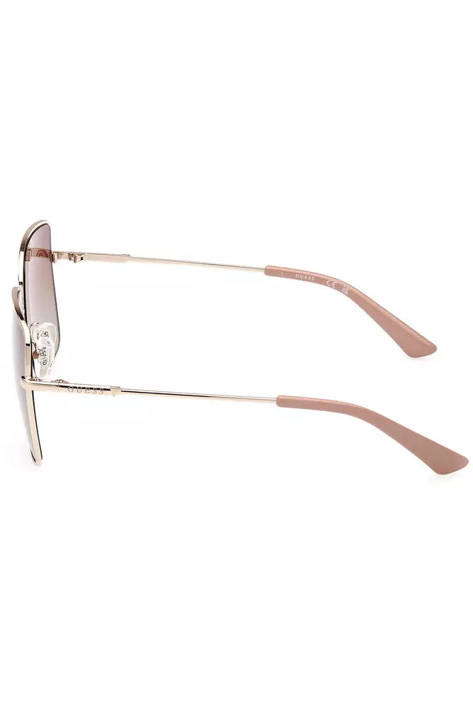 Elegante goldene Quadratrahmen Sonnenbrille