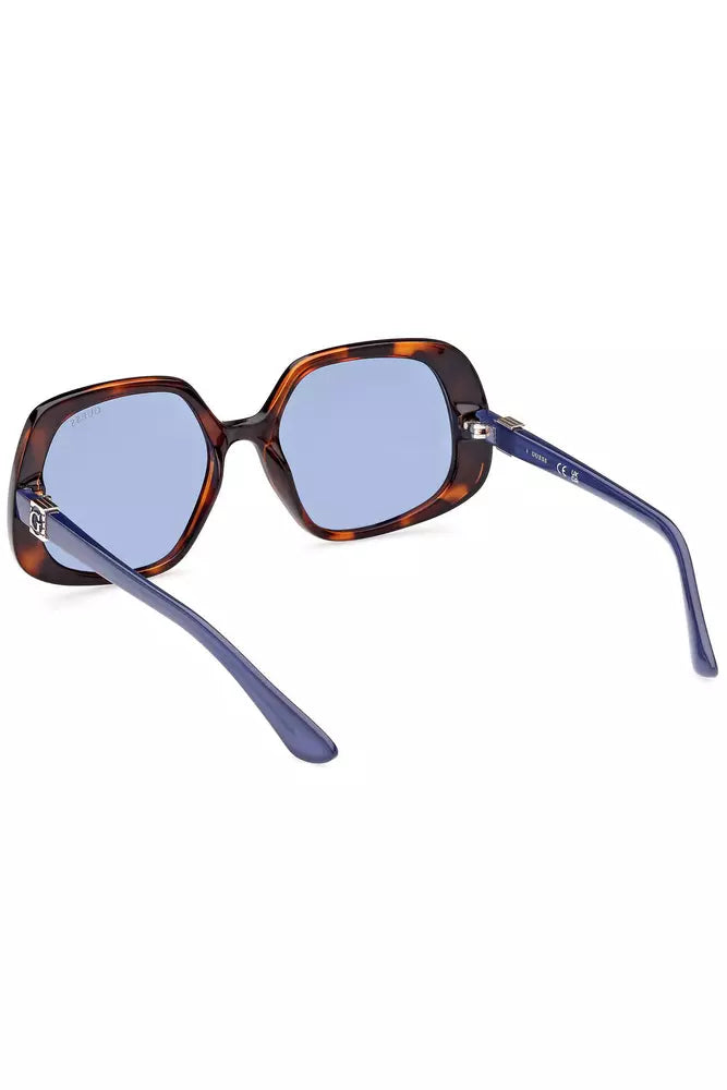 Lunettes de soleil à l'objectif carré chic en marron