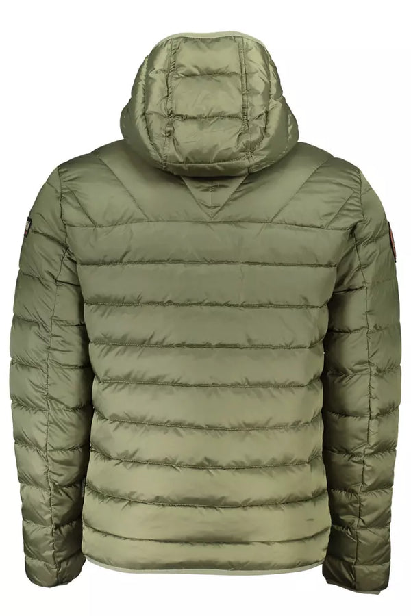 Veste à capuche en polyamide élégant en vert