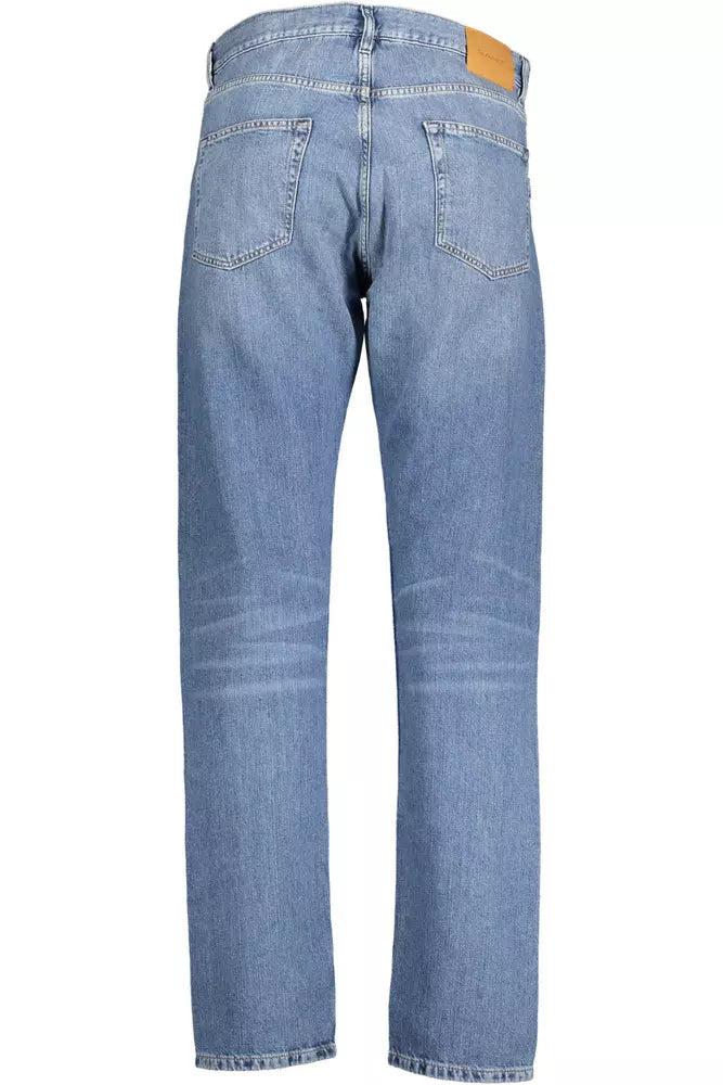 Jeans de mezclilla azul desteñida