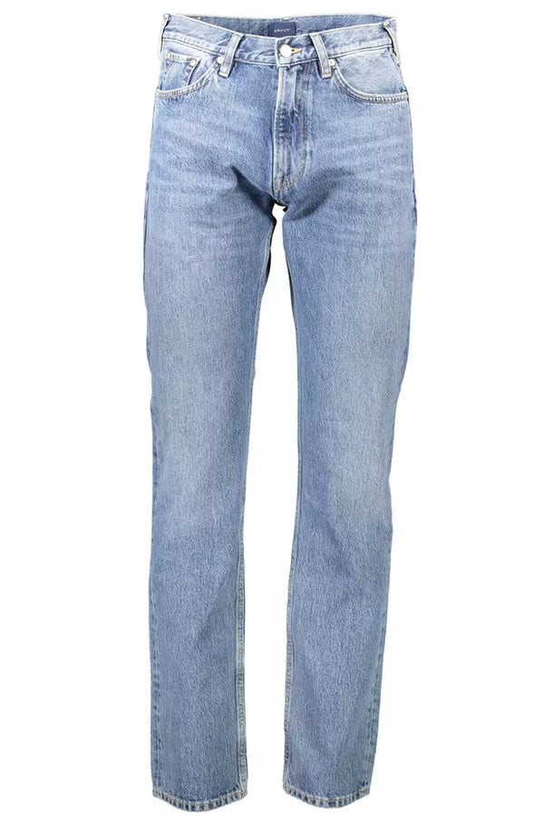 Jeans in cotone azzurro in cotone classico