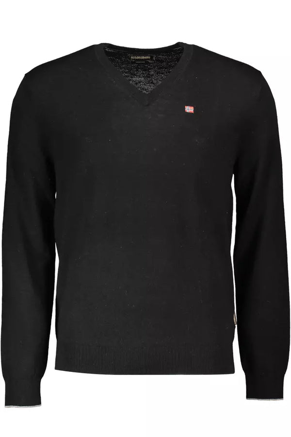 Eleganter Wollpullover mit V-Ausschnitt