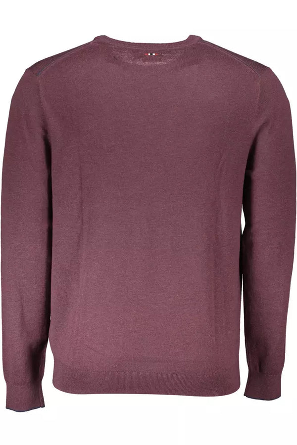 Pull en laine violet élégant avec broderie