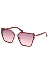 Sechseckige schicke rosa Sonnenbrille