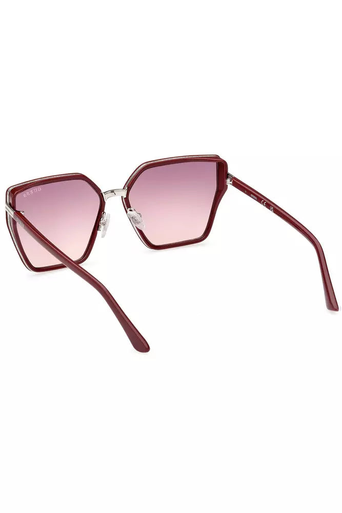 Sechseckige schicke rosa Sonnenbrille