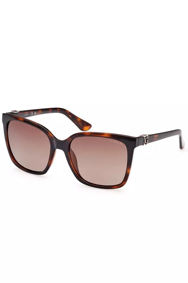 Chic Braun Square Frame Sonnenbrille