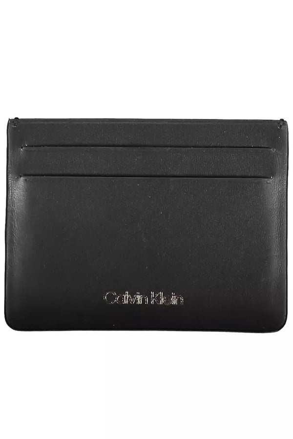 Sleek Black Leather Card Holder