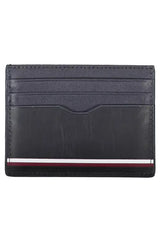 Elegant Blue Leather Card Holder