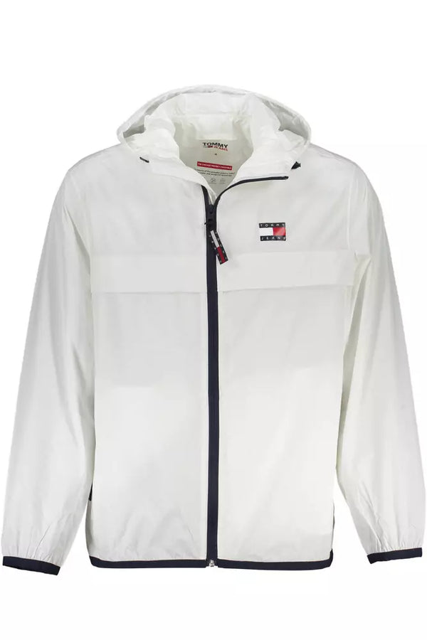 Chic Waterproof Hooded Jacket - Classic White