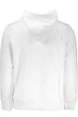 Elegant Embroidered White Hoodie with Logo