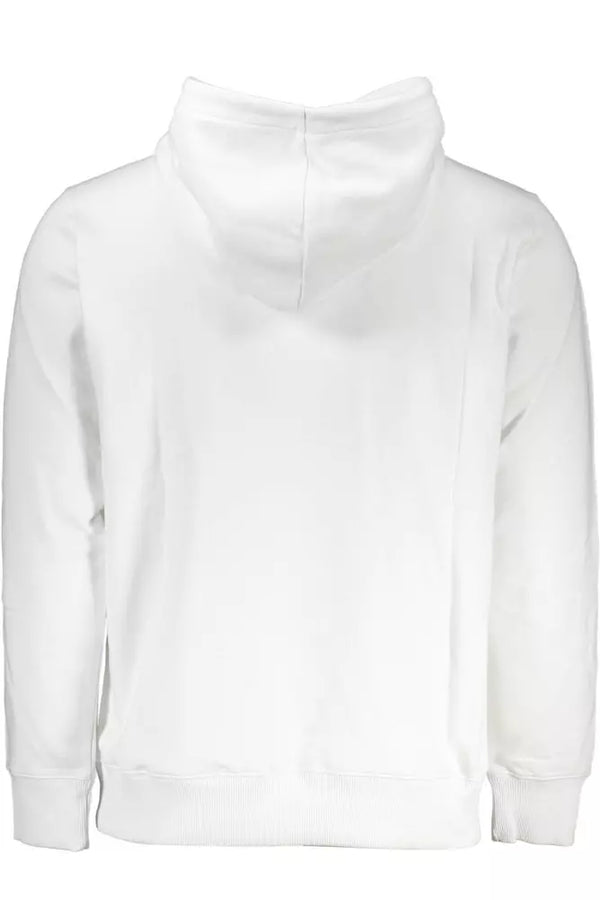 Elegant Embroidered White Hoodie with Logo