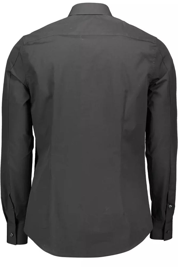 Black Cotton Men Shirt