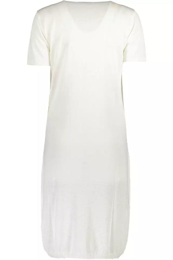 Chic White Sticked Short Dress