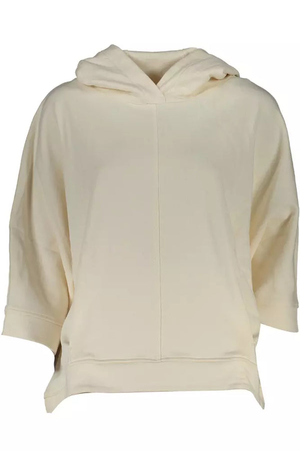 Sudadera blanca con capucha blanca con fibras orgánicas