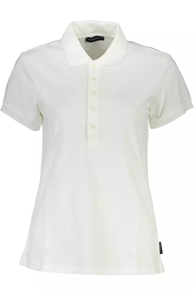 Elegante polo bianco a maniche corte