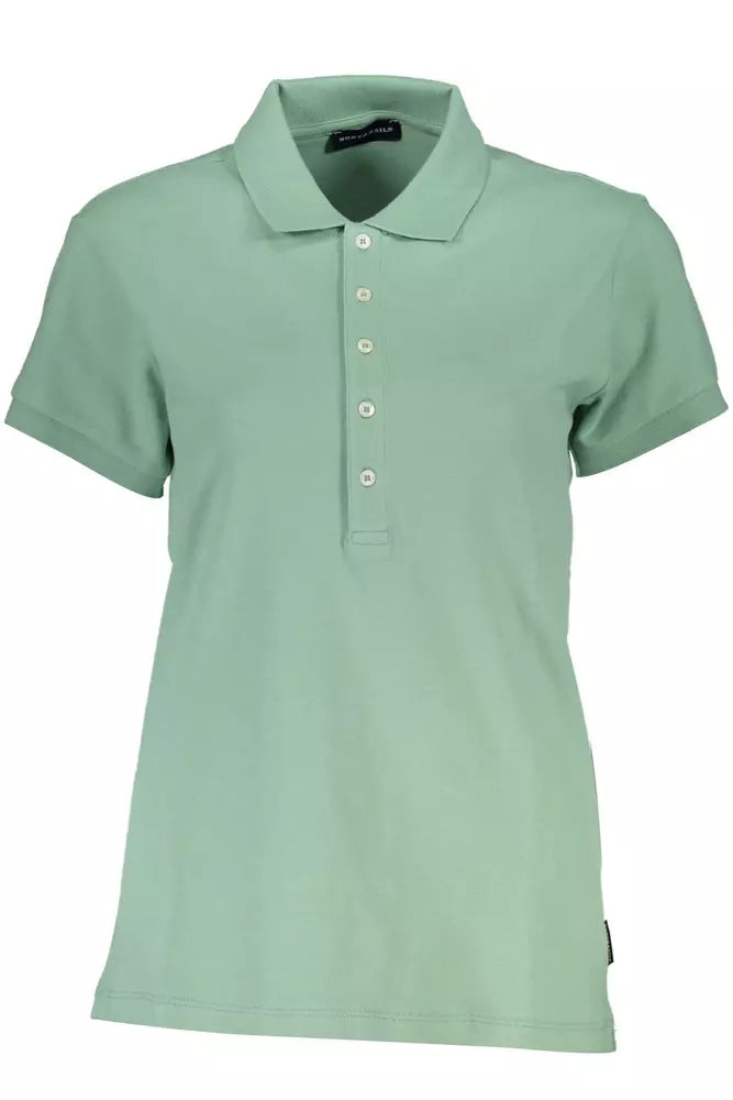 Polo chic verde a maniche corte