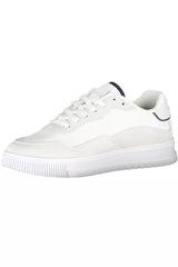 Sleek White Lace-Up Eco-Friendly Sneakers