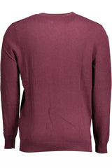 Élégant pull de mélange de laine de coton violet