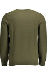 Eleganter grüner Wollmischpullover