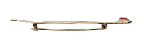 Eleganter Silberkristallbrosche Pin