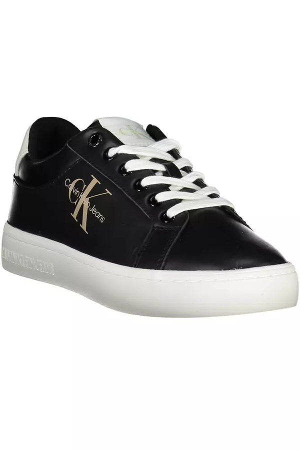 Black Polyester Women Sneaker