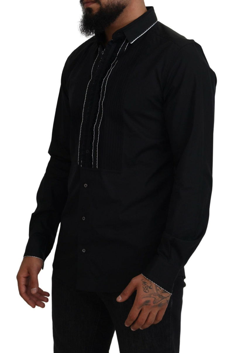 Camisa de vestir de esmoquin elegante Fit Slim Fit