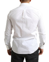 Elegante camicia da abbigliamento da martini in cotone bianco