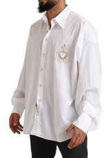 Elegante camicia formale di cotone bianco