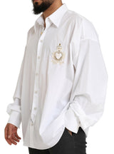 Elegante camicia formale di cotone bianco