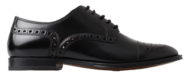 Chaussures élégantes en cuir noir oxford